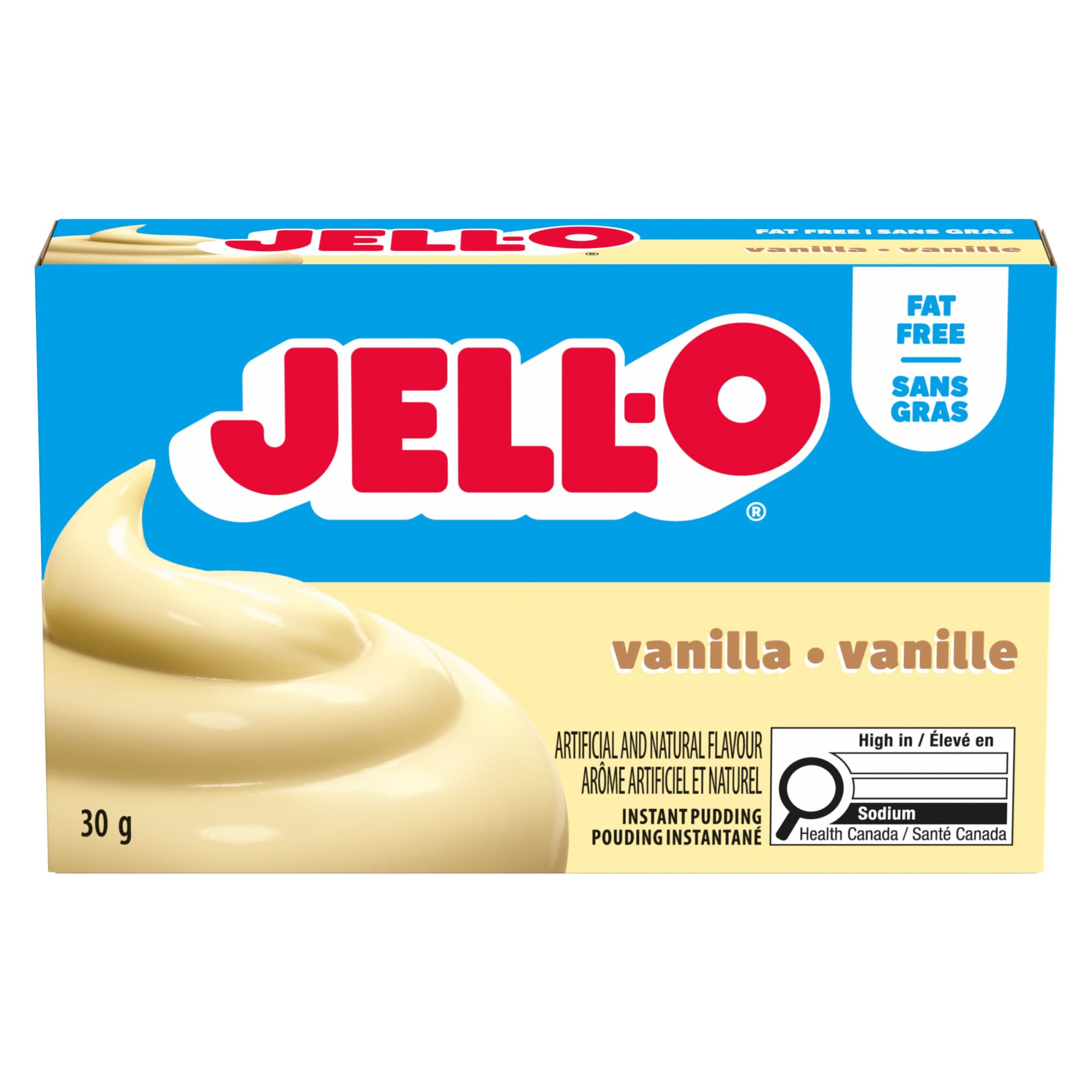 Jell-O Fat Free Vanilla Instant Pudding Mix, 30 g Box : Amazon.ca